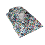 Men's EMILIO CERUTTI Sport Shirt 100% Cotton Long Sleeves #EMC11 Multi Green