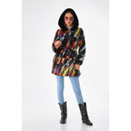 The Prisma Multicolor Leather Women Jacket