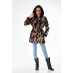 The Prisma Multicolor Leather Women Jacket