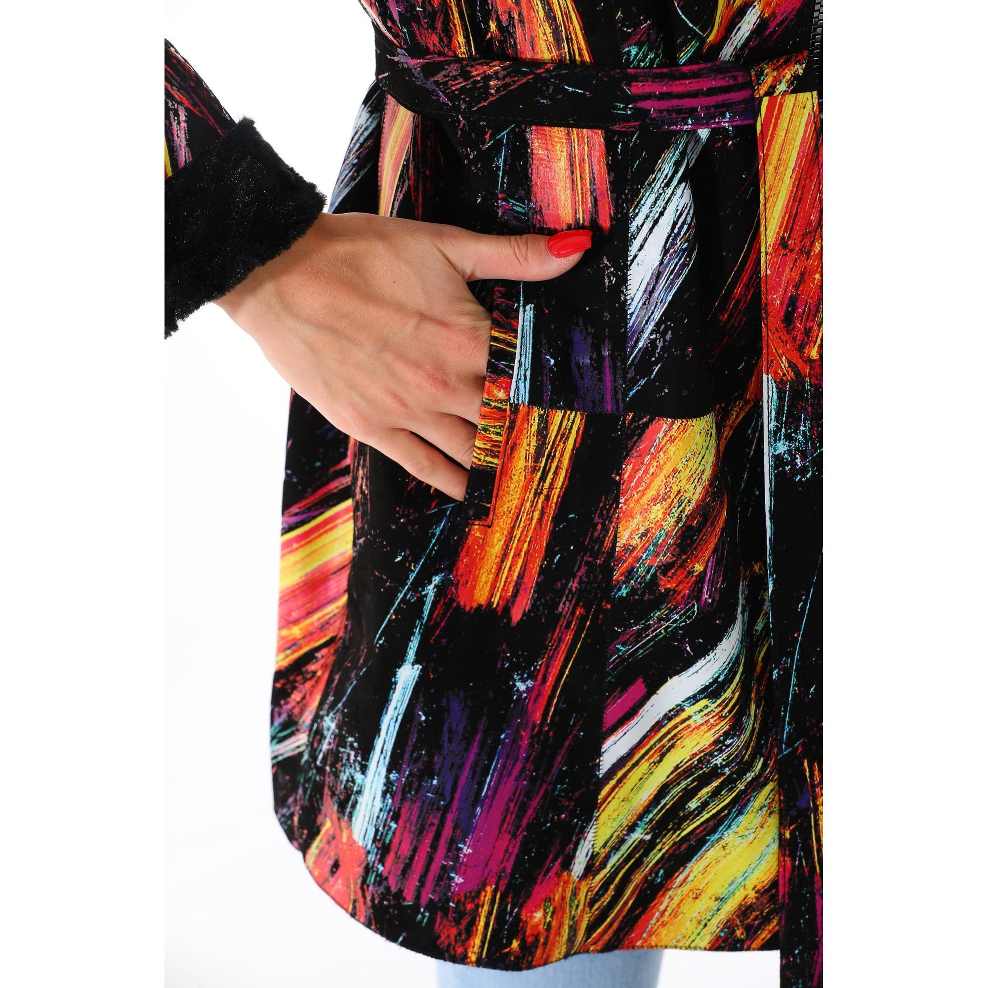 The Prisma Multicolor Leather Women Jacket