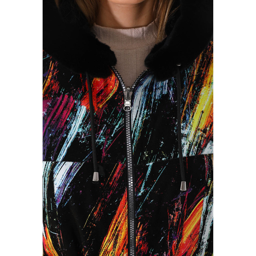 The Prisma Multicolor Leather Women Jacket