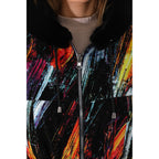 The Prisma Multicolor Leather Women Jacket