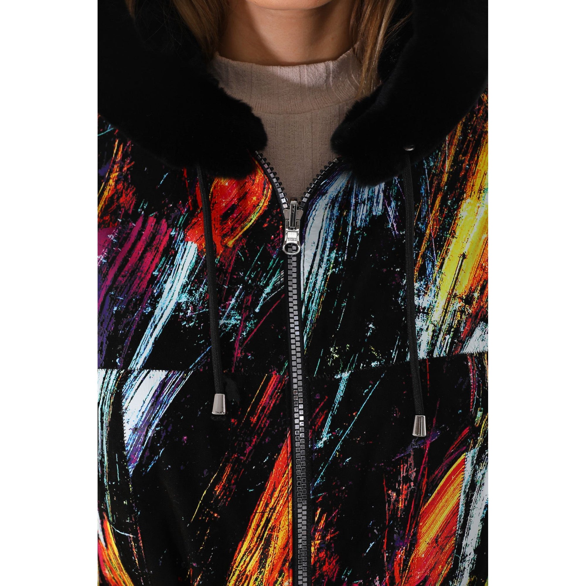 The Prisma Multicolor Leather Women Jacket