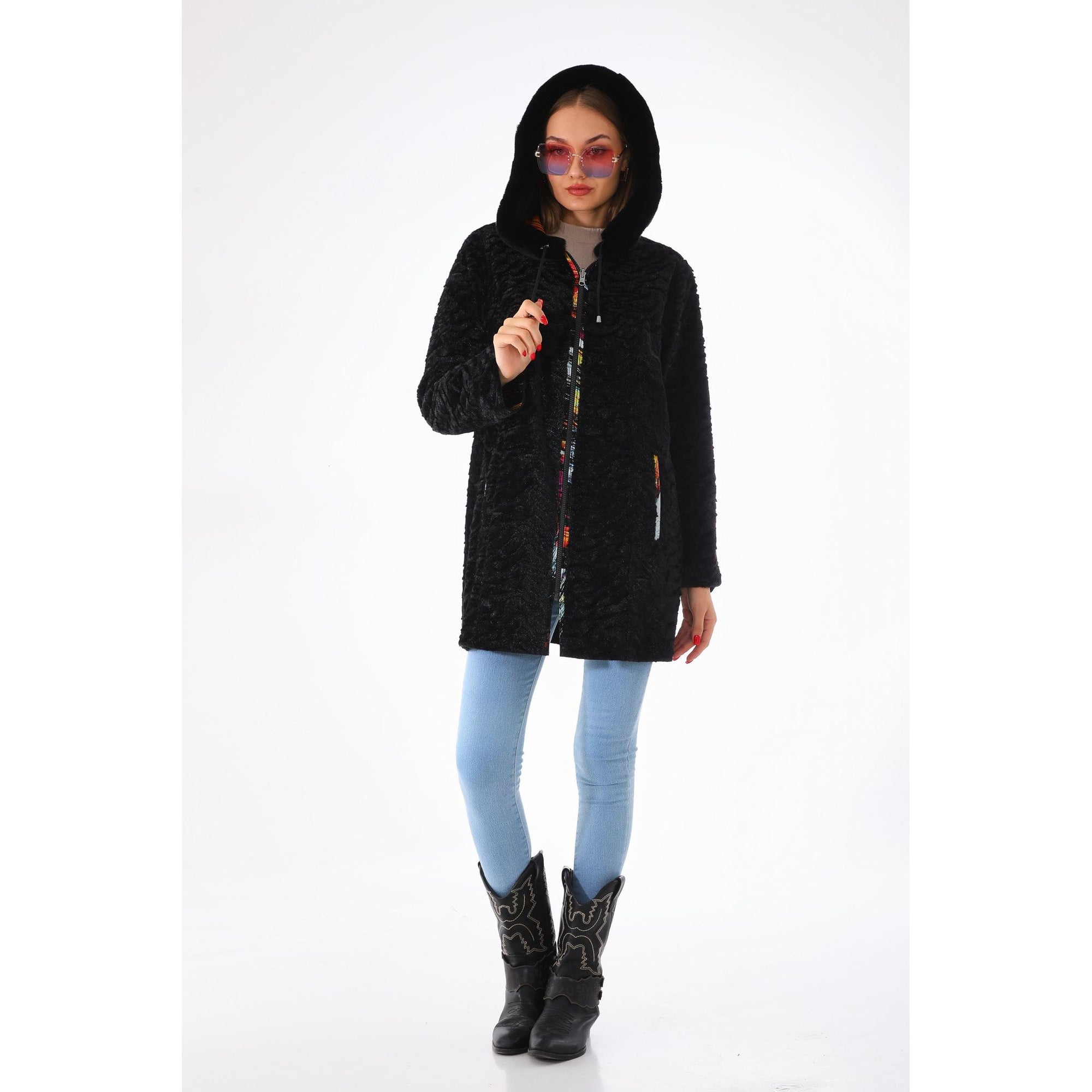 The Prisma Multicolor Leather Women Jacket