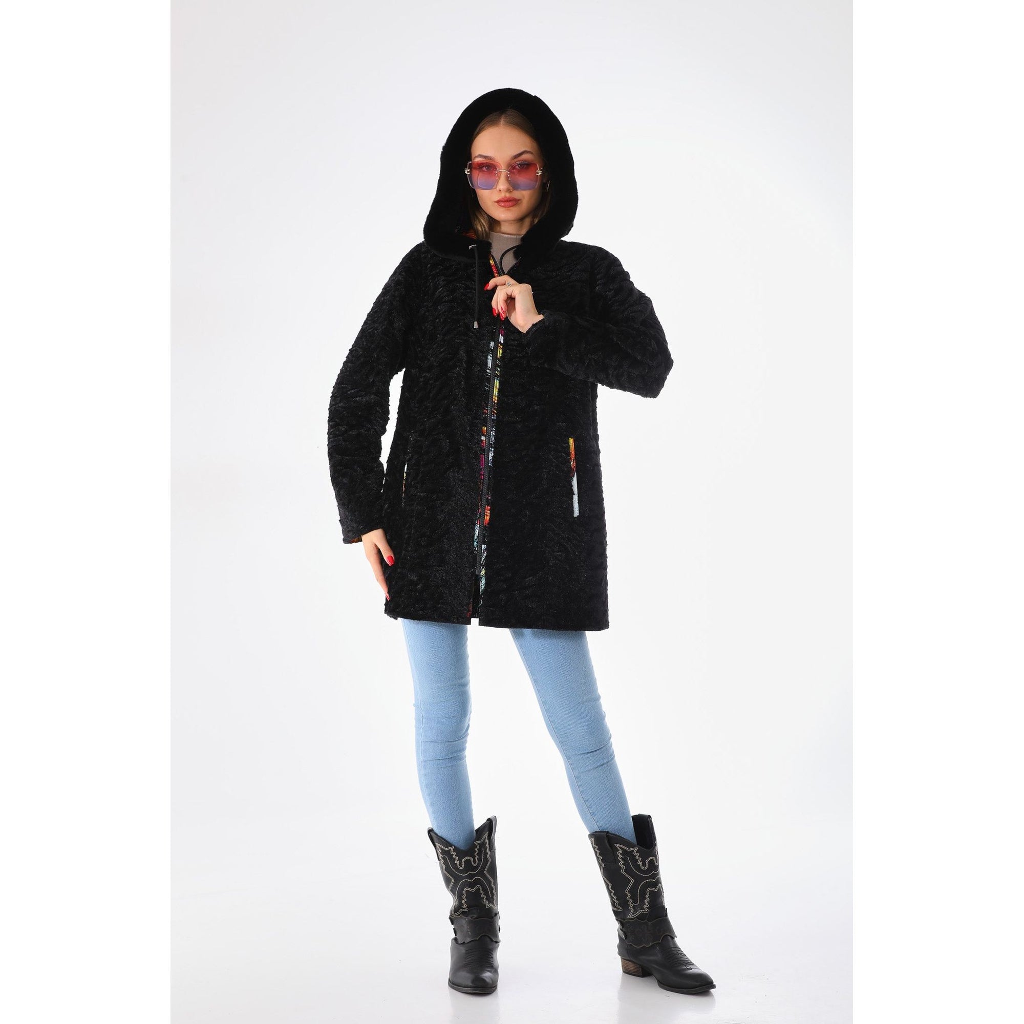 The Prisma Multicolor Leather Women Jacket