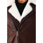 Vinci The Cortina Brown & White Shearling Leather Men Jacket