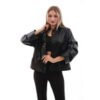 The Odessa Black Leather Women Jacket