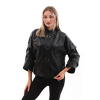 The Odessa Black Leather Women Jacket