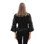 The Odessa Black Leather Women Jacket