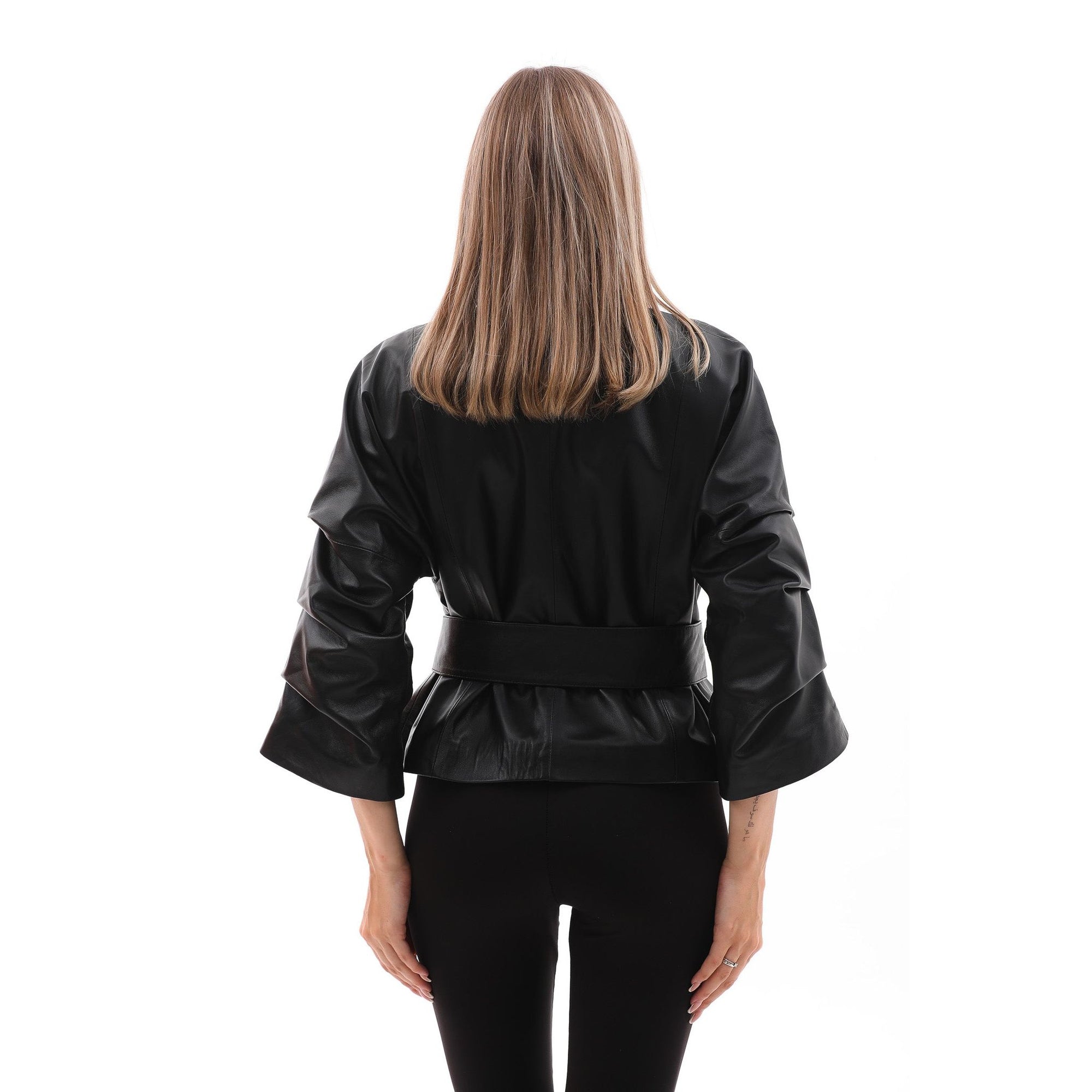 The Odessa Black Leather Women Jacket