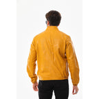 The Como Reversible Mustard Yellow & Black Leather Bomber Jacket