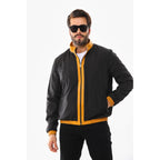 The Como Reversible Mustard Yellow & Black Leather Bomber Jacket
