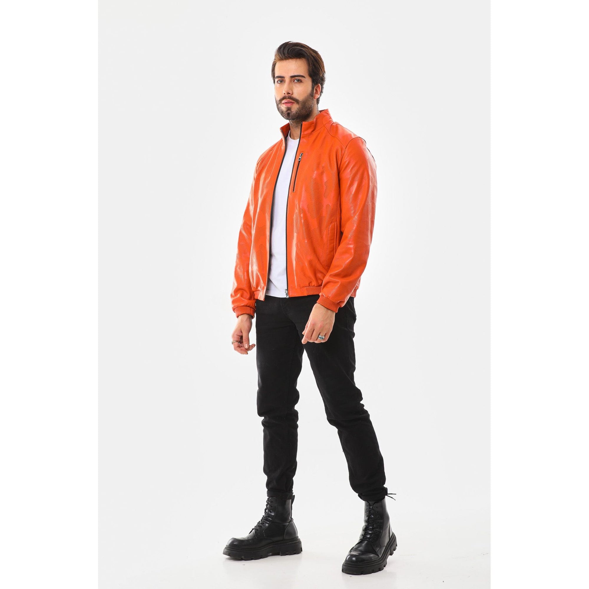 Vinci The Como Reversible Leather Bomber Jacket