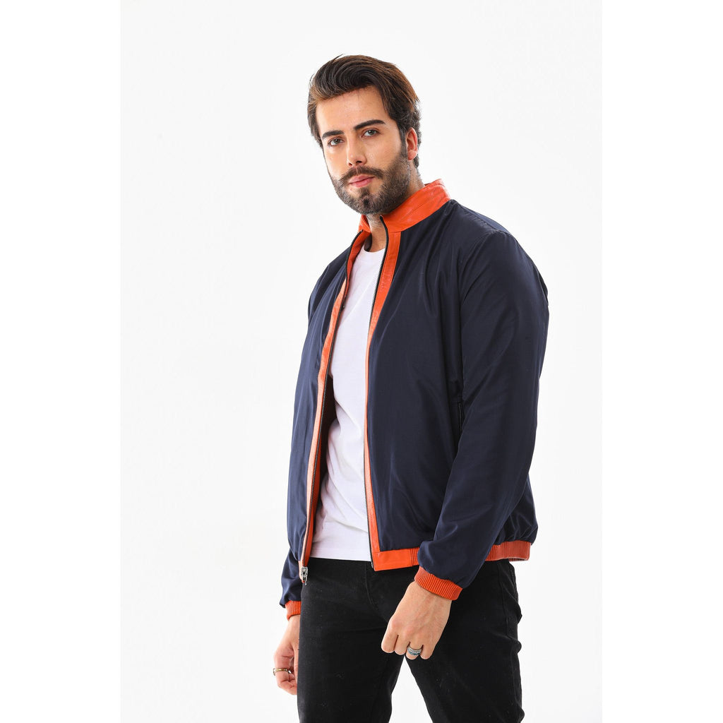 Vinci The Como Reversible Leather Bomber Jacket
