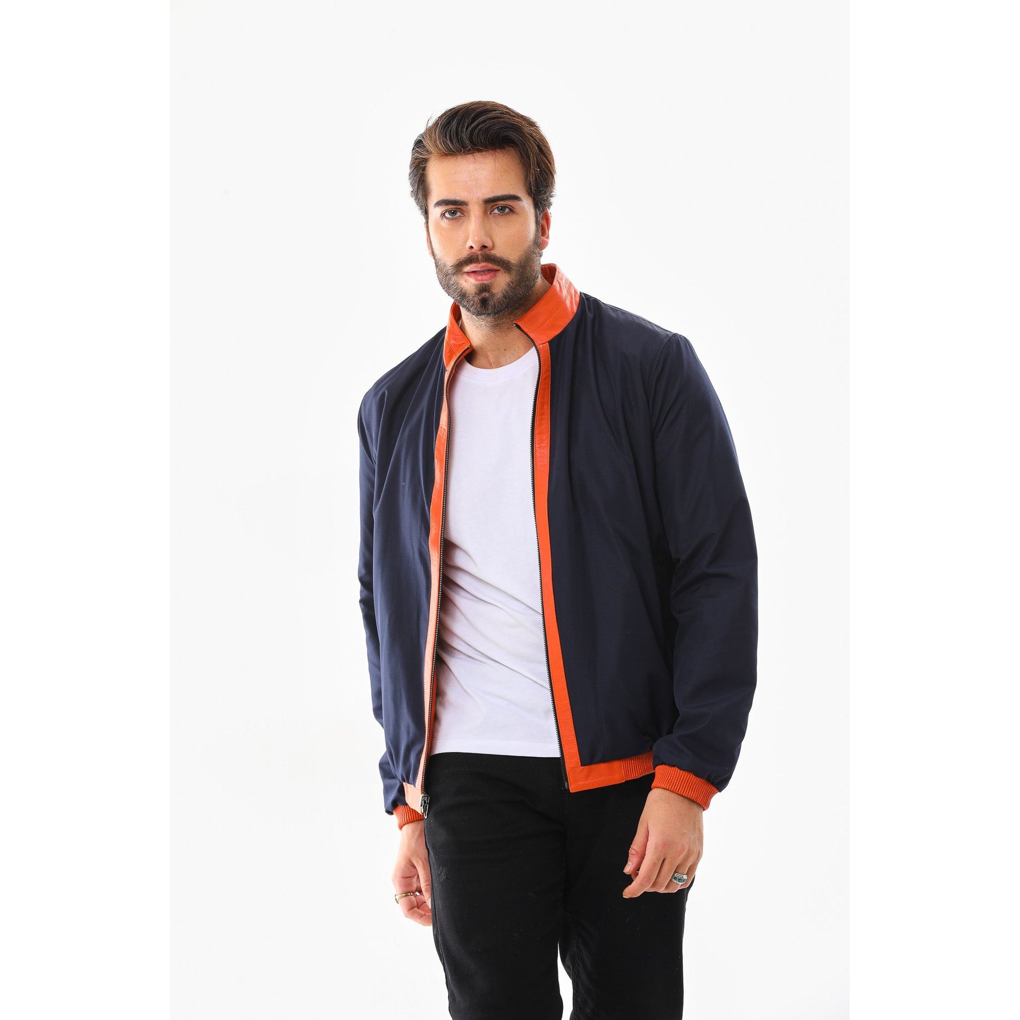 Vinci The Como Reversible Leather Bomber Jacket