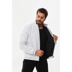 The Como Reversible White & Black Leather Bomber Jacket
