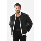 The Como Reversible White & Black Leather Bomber Jacket