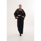 The Marvella Burgundy Leather Women Jacket