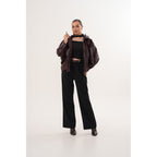 The Marvella Burgundy Leather Women Jacket