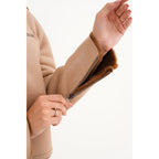 The Lucerne Tan Shearling-Lined Leather Women Jacket