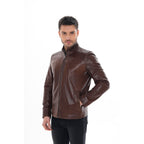 The Marco Brown Leather Men Jacket