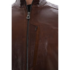 The Marco Brown Leather Men Jacket