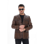 The Ravenna Brown Leather Men Jacket