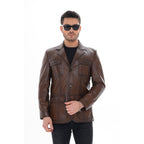 The Ravenna Brown Leather Men Jacket