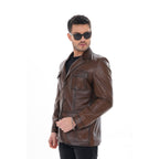 The Ravenna Brown Leather Men Jacket