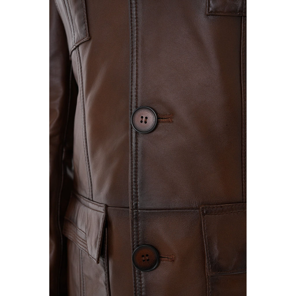The Ravenna Brown Leather Men Jacket