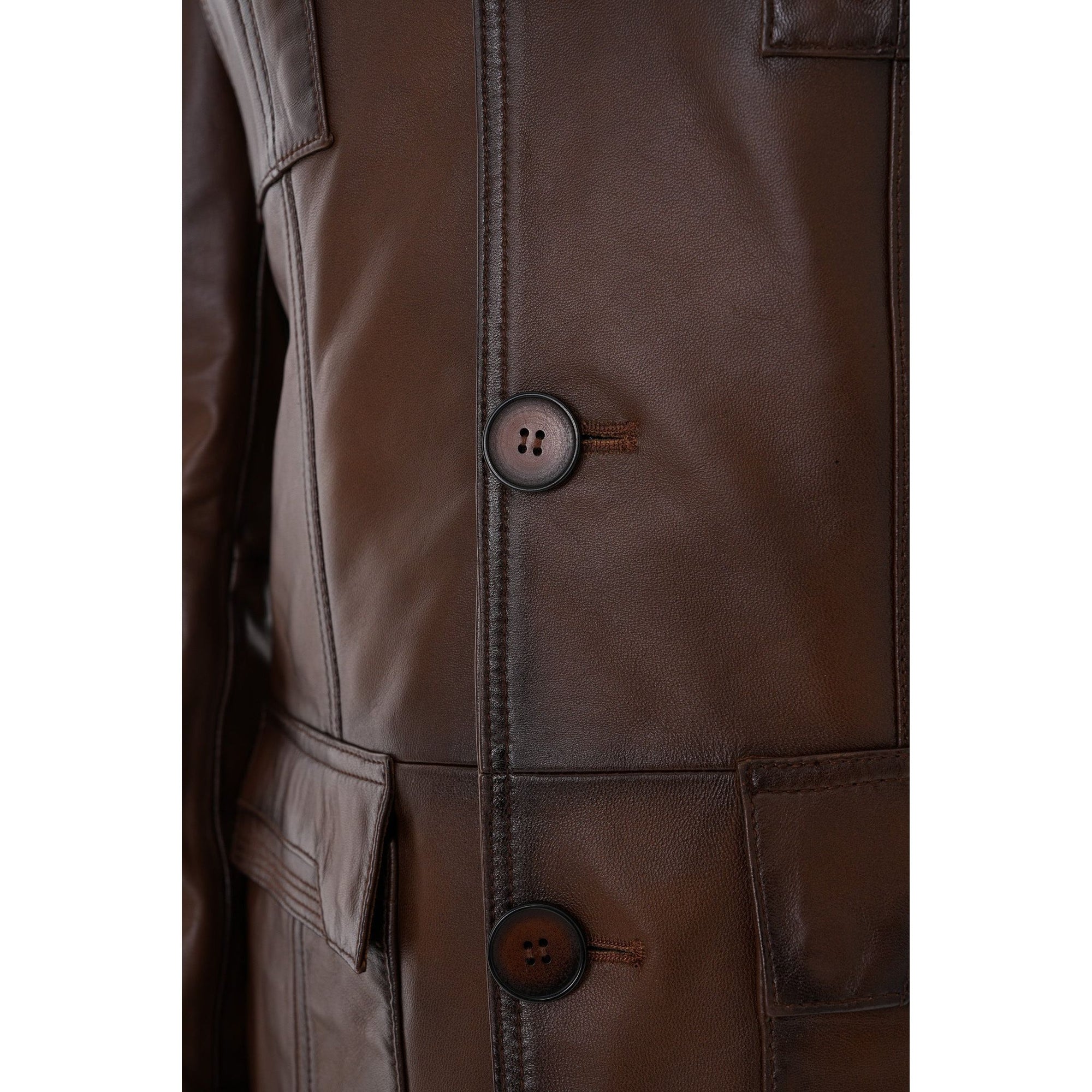 The Ravenna Brown Leather Men Jacket