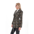 Sienna Abstract Art Leather Women Jacket – Leopard Edition