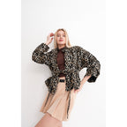 The Odessa Leopard Leather Women Jacket