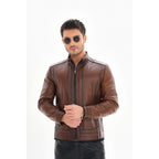 Vinci The Arezzo Brown Leather Men Jacket