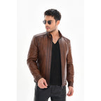 Vinci The Arezzo Brown Leather Men Jacket