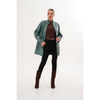 Vinci The Prado Reversible Green Leather Women Jacket