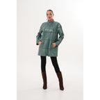 Vinci The Prado Reversible Green Leather Women Jacket
