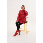 Vinci The Prado Reversible Red Leather Women Jacket
