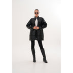 Vinci The Prado Reversible Black Leather Women Leather Jacket