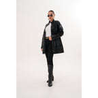 Vinci The Prado Reversible Black Leather Women Leather Jacket