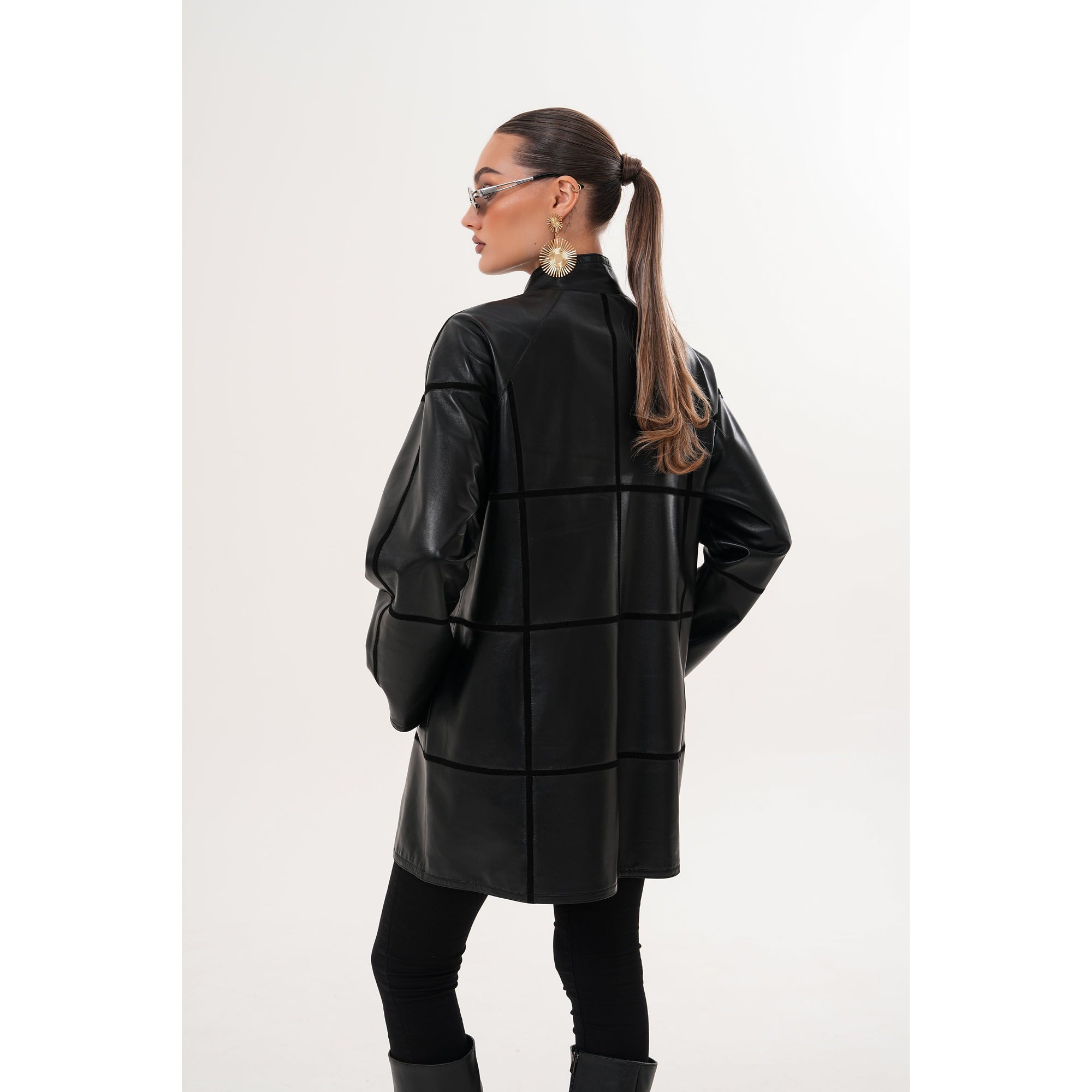 Vinci The Prado Reversible Black Leather Women Leather Jacket