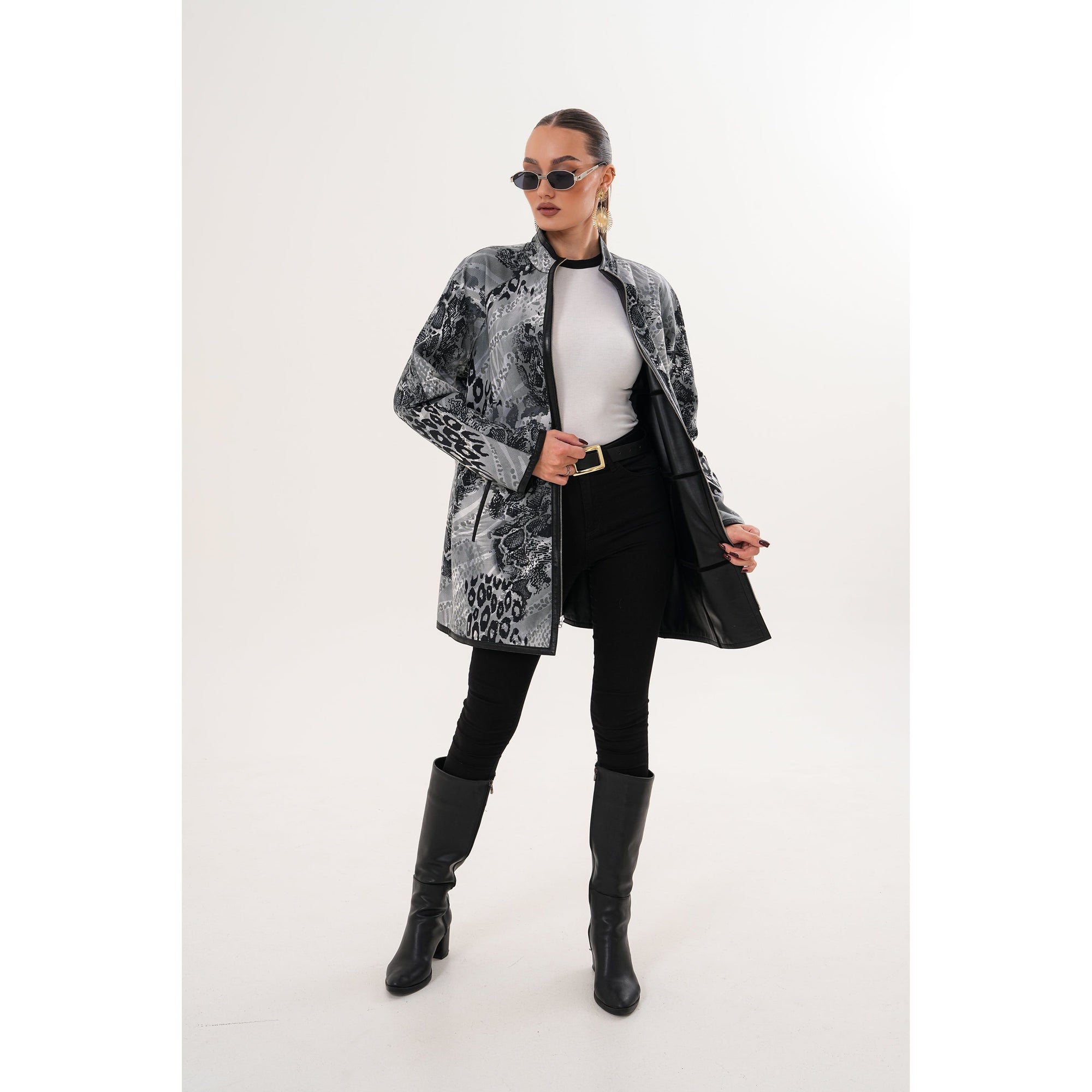 Vinci The Prado Reversible Black Leather Women Leather Jacket
