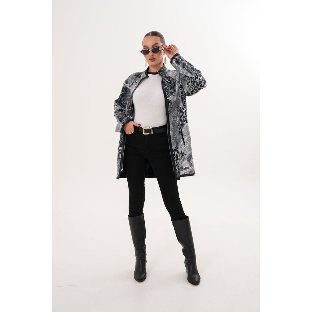 Vinci The Prado Reversible Black Leather Women Leather Jacket