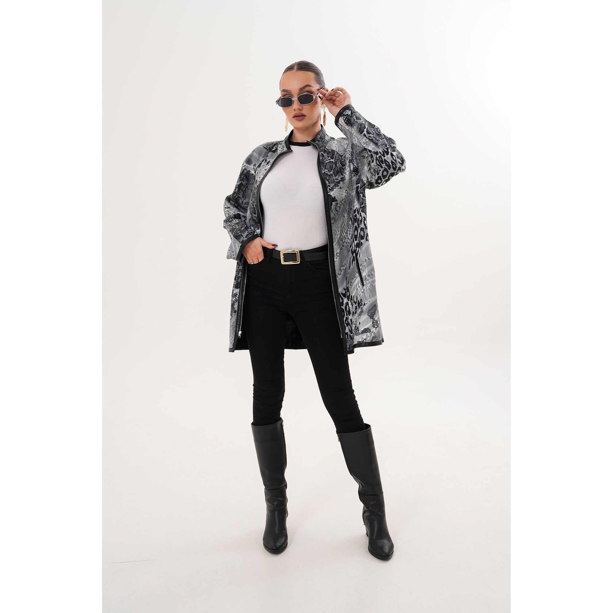 Vinci The Prado Reversible Black Leather Women Leather Jacket