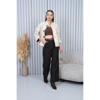 The Odessa Cream Leather Women Jacket