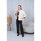 The Odessa Cream Leather Women Jacket
