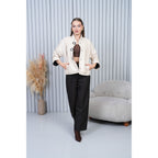 The Odessa Cream Leather Women Jacket