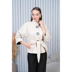 The Odessa Cream Leather Women Jacket