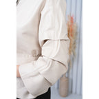 The Odessa Cream Leather Women Jacket