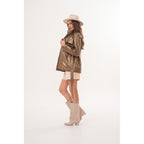 The Vesara Brown Genuine Leather Women Jacket